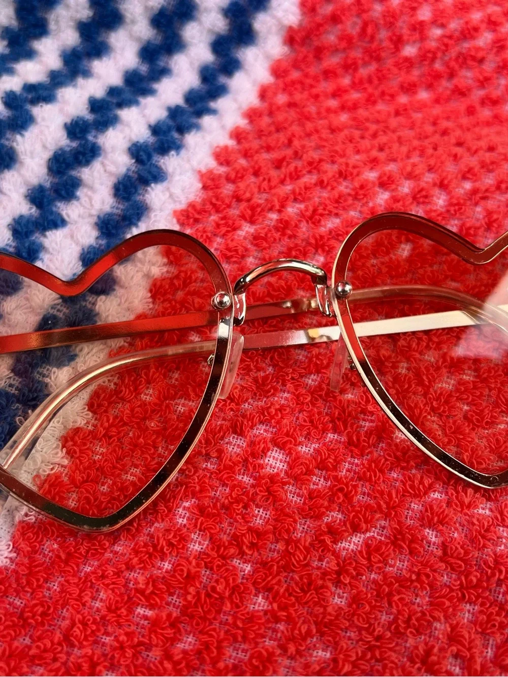 Anthropologie Rose Gold Heart-Shaped Sunglasses